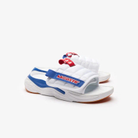 【LACOSTE】男鞋-AceSlide休閒拖鞋(藍/白色)