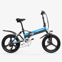 48V 10Ah 20'' Folding E Bicycle,with Intelligent Bike Computer,Aluminum Frame,Front &amp; Rear Suspension,Integrated Wheel