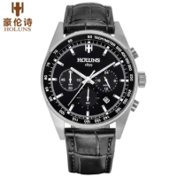 HOLUNS Chronograph Car Racing Speed Male Quartz Watch Sports Military Watches Men Luxury Brand Wristwatch Relogio Masculino