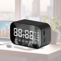 Wireless Bluetooth Speaker Alarm Clock Mini TF/FM Radio 500mAh
