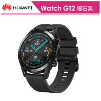 【HUAWEI 華為】Watch GT2 46mm 血氧感測智慧手錶 曜石黑 氟橡膠錶帶(送原廠禮包+玻璃保貼等禮)