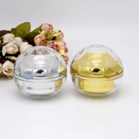30G Silver/Gold Acrylic Ball Shape Jar Pot Tin Gel/Day Night Cream/Essence/Moisturizer Eye Serum Whitening Cosmetic Packing