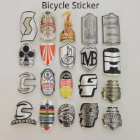 Bike Head Badge Aluminum Decals Stickers for MTB BMX Folding Bicycle Front Frame Steam Cycling Accessories Emblem DIY