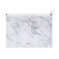 แฟ้มซองซิป ลายหินอ่อน E-FILE รุ่น 18A-WH ขนาด 330 x 245 x 3 มม.