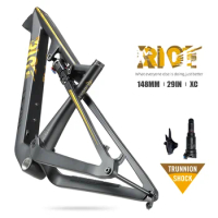 LEXON Frame 29er T1000 Carbon Frame Full Suspension MTB Frame Mountain Bicycle Frames DH Cycling Downhill Bike Bicycle Part