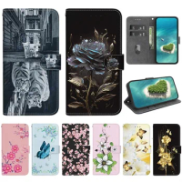 Phone Case for Samsung Galaxy A21S A51 A71 A34 A41 A01 A11 A21 M31S M21 M51 Case Cute Butterfly Flower Leather Wallet Flip Cover