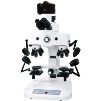 BestScope BSC-300 0.5x 1x 1.5x 2x 4x 6x Objectives WF20X/12mm Eyepiece Comparison Microscope