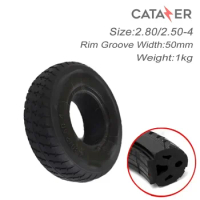 2.80/2.50-4 Tire Without Inner Tube Tyre for 9 Inch Electric Scooter Trolley Trailer Solid Tyre Wheelchair Solid Tire