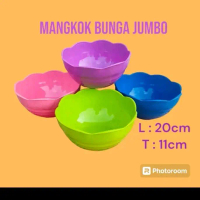 Mangkok Bunga Jumbo Plastik Tebal dan Tahan Lama PP5 BPA Free Ukuran 20cm x 11cm Warna Cerah