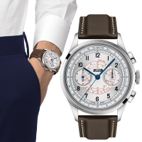 TISSOT 天梭官方授權 TELEMETER 1938 復刻計時機械腕錶T1424621603200 送禮推薦