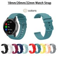 22mm 20mm 18mm Strap For Samsung Galaxy watch 3 4/6 Classic/5/5 pro/3 Gear S2 S3 Silicone Band amazfit bip huawei GT 2 Active 2