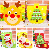 Kids DIY Christmas Activity Felt Wallet bag Socks - Prayakarya Natal Anak - Aktivitas Motorik Kado H