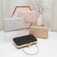 FARNELL - Model Baru! Tas Kondangan Wanita Clutch Pengantin Pesta Cantik Diamond 25203 Gold