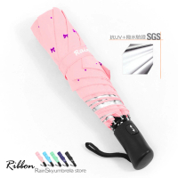 【RainSky】│氣質緞帶│-SGS認證UV自動傘 /傘雨傘抗UV傘折疊傘防風傘(多色可選)