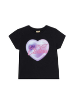 เสื้อยืดผู้หญิงแขนสั้น Kloset & Etcetera Heartbeat สีดำ