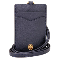 【TORY BURCH】EMERSON LANYARD 防刮皮革證件夾票卡夾(海軍藍)