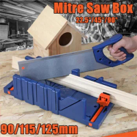 O50 Miter Saw Cabinets Wood Cutting Clamping Multifunction Woodworking Clamping Mitre Saw Box Gypsum Oblique Angle Cutting Tool