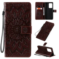 Emboss Leather Case for Coque Samsung S24 Ultra S 23 FE Flip Case Samsung Galaxy Note 10 Lite S9 10 S 20 Plus S22 S23 S20 FE S21