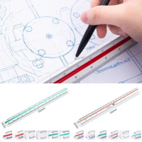 Small Transparent Triangular Prism Ruler Architect Scale Ruler 0