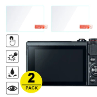 2x Tempered Glass Screen Protector for Canon Powershot G7X Mark III II G5X G9X G1X III EOS R RP M5 M6 M50 M100 M3 M10 M2 M