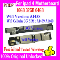 16GB 32GB 64GB For ipad 4 Motherboard Wifi 3G Version A1458 A1459 A1460 Mainboard With Full Chips Tested Well Logic Board
