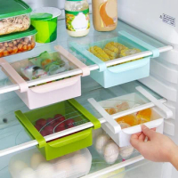 Slide Kitchen Fridge Freezer Space Saver Organizer Storage Rack Shelf Holder New