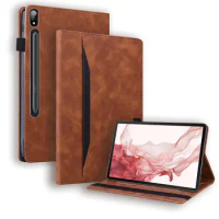 For Samsung Galaxy Tab S9 Case PU Leather Light Luxury Business Demeanor Folio Tablet for Tab S9 Plus Ultra Book Cover