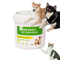 威瑪索 寵物濕巾/犬貓用耳朵清潔濕巾-瓶裝130片