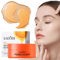 SADOER Vitamin C Eye Mask Eye Patches Hydrating Whitening Lightening Eye Fine-lines Eye Mask Beauty Gel Korean Skin Care Product