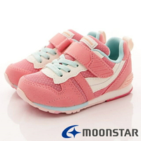 日本月星Moonstar機能童鞋HI系列寬楦頂級學步鞋款2121S24玫瑰粉(中小童段)