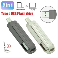 Type C Ultra Dual USB 2.0 Flash Drive 128GB 64GB Pendrive 2 in 1 Siliver Memory Stick Type C for Laptop/MacBook/Tablet/Phone