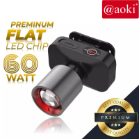 SENTER KEPALA LED ZOOM AOKI AK-3685A 60W  - CAHAYA SUPER TERANG - JARAK JAUH LASER - ALUMINIUM ALLOY