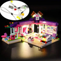 LED for Lego Friends Heartlake Emma's Art Café 41336 Brick USB Lights Kit With Battery Box-(Not Include Lego Bricks)