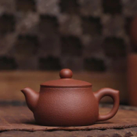 Orange Peel Master Handmade Shape Favorites Kettle Flat Teapot Grapefruit Peel Health Pot For Tea Oolong Tea Ceremony Sets