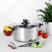 Nồi luộc gà inox 304 cao cấp FIVESTAR Plus quai nhựa chống nóng nắp inox - sử dụng mọi bếp size 22cm