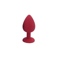 Anal Plug Kristal Wanita Pria 3 Warna dan Ukuran MERAH L