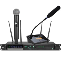 Professional UHF wireless microphone system conference room desktop gooseneck deskmicrophone home karaoke party stage microphone