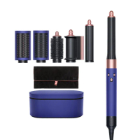 【dyson 戴森 限量福利品】Airwrap Complete HS05 多功能造型器加長版(長春花藍配玫瑰金附旅行袋和禮盒)
