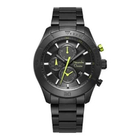 Alexandre Christie AC 6603 MC Jam Tangan Pria Sporty Chronograph Stainless Steel Strap Black Lis Gre