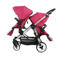 Foldable Twins Baby Carriage Stroller Twin Can Sit and Lie Double Stroller Shock Absorber Second high view Child Stroller