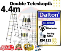 DALTON Tangga aluminium lipat teleskopik 4.4 meter Double teleskopik 4,4 meter Tangga teleskopik dou