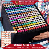 Touch Toddi 12/24/36/40/48/60/80/120 Spidol Dua Sisi Warna Alat Mewarnai Anak 1 Set General Marker L