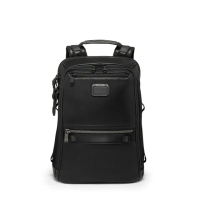 【TUMI】Alpha Bravo Dynamic 皮革商務休閒背包 - 黑色(TUMI 官方旗艦店)