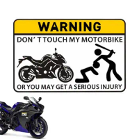 Warning Sticker Don't Touch My Motorcycle Tank Decal Scratch Resistant Protect Frame Sticker Protector Bike Warning Sticker