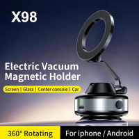 Giá đỡ điện thoại ô tô X98 bằng cốc hút chân không, xoay 360°, từ tính mạnh, giá đỡ gấp gọn, tương t