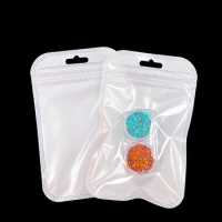 9*14cm Plastic Zip Bags Clear Hologram Storage Mylar Pouch Hangbags Zipper Reclosable Pouches Jewelry Cosmetic Self Seal Bag 50X