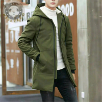 jaket long coat pria musim dingin casual korean style waterproof parasut  panjang  tebal  keren  out