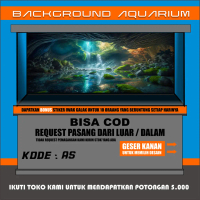 stiker background aquarium 3d timbul custome jumbo kaca akrilik besar full setfantasi forest as