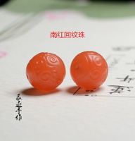 天然川料南紅瑪瑙隔珠散珠回紋珠佛珠配飾手串配飾diy