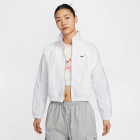 【NIKE 耐吉】外套 女 運動立領外套 防潑水 寬鬆版型 AS W NSW EVRTHNG WVN RPL UV 白 HJ1000-100